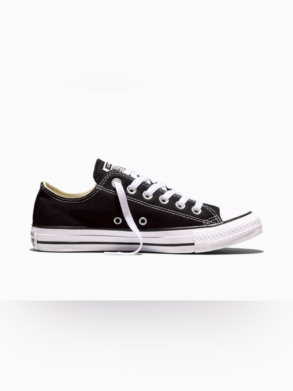 Converse Black and White Low Top Canvas Sneakers